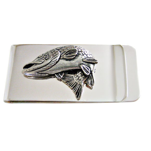 Amazon.com: Kiola Designs Turning Pike Fish Money Clip  Turning Pike Fish Money Clip